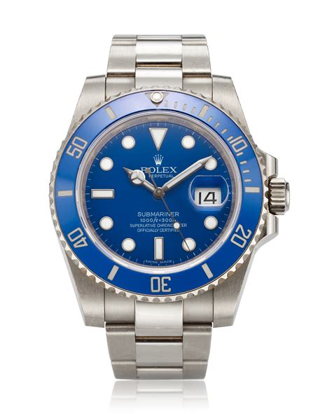 rolex submariner smurf white gold